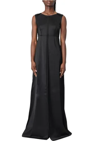 Maison Margiela Kjole, Dame, Sort, S, Sort Zip Maxi Kjole