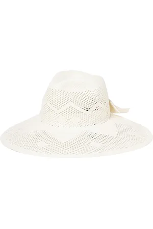 Borsalino Tilbehør, Dame, Hvid, S, Hvid Straw Sun Hat