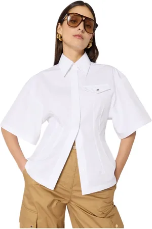 Berenice Bluser & Skjorter, Dame, Hvid, XS, Celesta Tilpasset hvid poplin skjorte