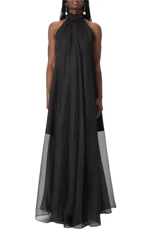 Nina Ricci Kjole, Dame, Sort, S, Elegant Sort Halter Maxi Kjole