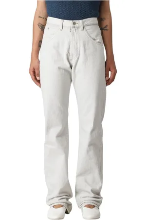 Maison Margiela Jeans, Dame, Hvid, W26, Bomuld, Hvide Straight Leg Jeans