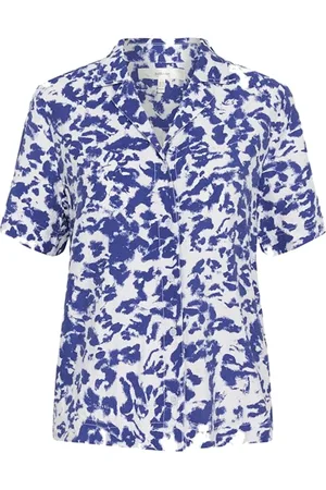 INWEAR Bluser & Skjorter, Dame, Blå, L, Kunstnerisk Shadow Skjortebluse