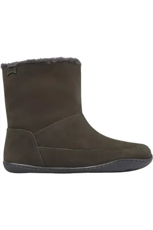 Camper Sko, Dame, Grå, 38 EU, Læder, Grå Læder MidCalf Støvler