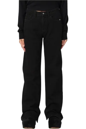 AMISH Jeans, Dame, Sort, W27, Uld, Sorte Wide Leg Jeans