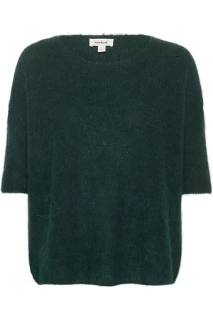 Soaked in Luxury Strik, Dame, Grøn, M, Uld, Regnskov Strik Jumper