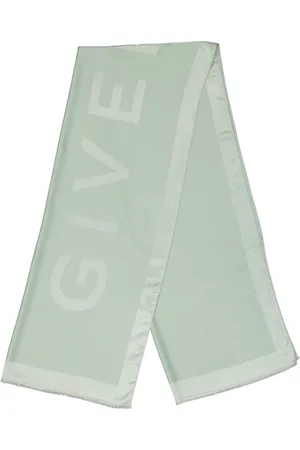 Givenchy Tilbehør, Dame, Grøn, ONE SIZE, Uld, 4G Tørklæde Grøn Forår-Sommer 2025 Kollektion