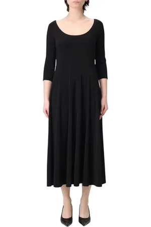 Norma Kamali Kjole, Dame, Sort, XS, Spandex, Sort A-Line Midi Kjole