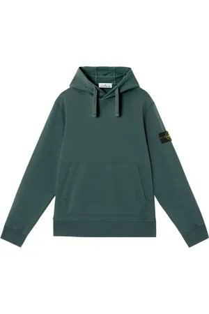 Stone Island Sweathshirts & Hoodies, Herre, Grøn, 2XL, Bomuld, bomuldsfleece hættetrøje grøn