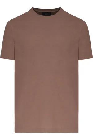 ZANONE Top, Herre, Brun, L, Uld, Stilfulde T-shirts og Polos