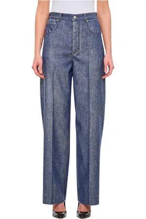Bottega Veneta Jeans, Dame, Blå, S, Bomuld, Klassiske Blå Wide Leg Jeans