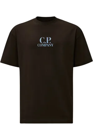 C.P. Company Top, Herre, Sort, 2XL, Bomuld, Britisk Logo T-shirt Noir