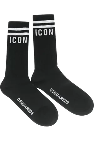 Dsquared2 Undertøj, Herre, Sort, ONE SIZE, Uld, Stilfulde Sokker