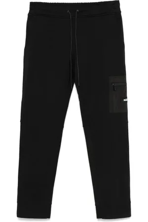 add Bukser, Herre, Sort, L, Uld, Sort elastisk snøret talje bukser