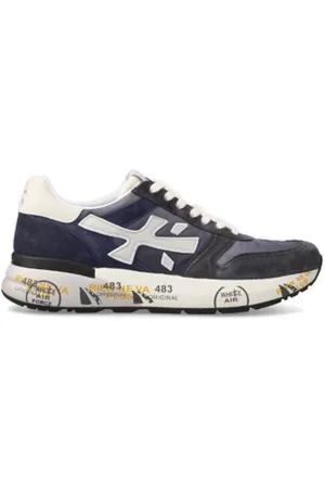 Premiata Sko, Herre, Blå, 46 EU, Læder, Blå Sneakers Mick Kvalitetslæder Mix