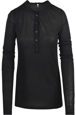 LIVIANA CONTI Top, Dame, Sort, XS, Bomuld, Langærmet Jersey Top