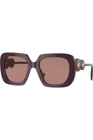 VERSACE Tilbehør, unisex, Rød, 54 MM, Rød Stel Solbriller