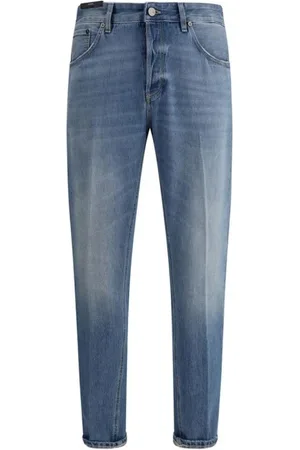 PT Torino Jeans, Herre, Blå, W34, Læder, Reggae Jeans med læderpatch