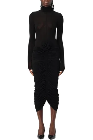MAGDA BUTRYM Kjole, Dame, Sort, 2XS, Sort Elegant Mini Kjole med Udsmykning