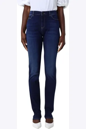 Emporio Armani Jeans, Dame, Blå, W31, Denim, Klassisk Fit Denim Jeans