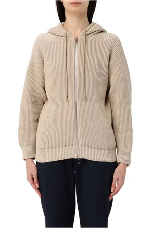 add Strik, Dame, , M, Bomuld, Creme ZipUp Hoodie Sweater