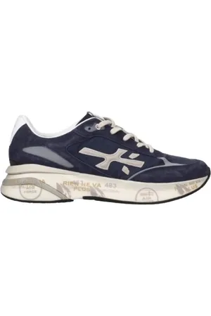 Premiata Sko, Herre, Blå, 43 EU, Blå Sneakers Moe Run Model