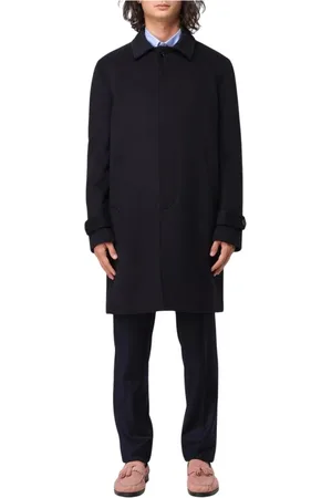 LARDINI Frakke, Herre, Blå, M, Uld, Klassisk Stil Blå Herre Frakke