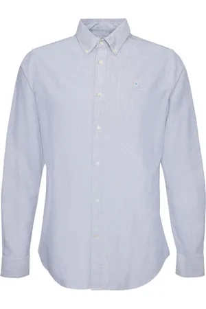 Barbour Skjorte, Herre, Blå, L, Blå Langærmet Skjorte, Oxford Stil