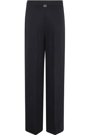 Twin-Set Bukser, Dame, Sort, M, Uld, Nero Bukser til et stilfuldt look