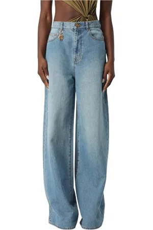 ZIMMERMANN Jeans, Dame, Blå, W26, Bomuld, Klassiske Blå Wide Leg Jeans