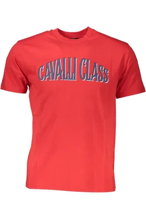 Roberto Cavalli Top, Herre, Rød, M, Bomuld, Rød Bomuld Herre T-Shirt