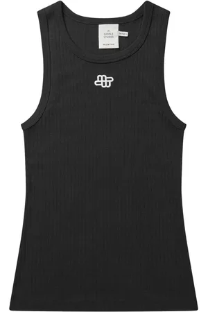 Munthe Top, Dame, Sort, M, Ribbed kvalitet sort top Tezza stil