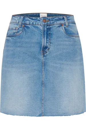 My Essential Wardrobe Nederdel, Dame, Blå, M, Denim, Lys Blå Retro Vask Denim Nederdel