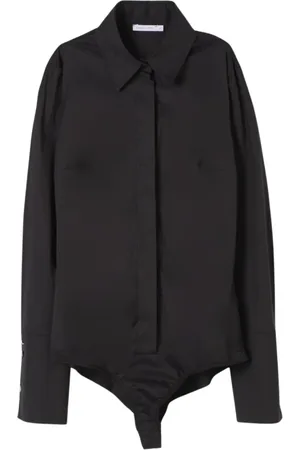 Patrizia Pepe Top, Dame, Sort, 2XS, Bomuld, Sort Bomuld Bodysuit Skjorte Sæt