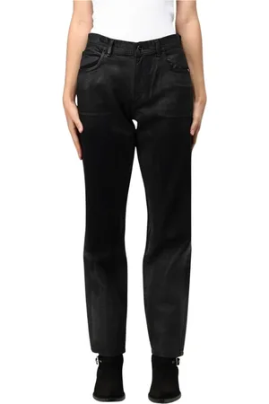 AMISH Jeans, Dame, Sort, W32, Uld, Sort Denim Jeans Stilfuld og alsidig