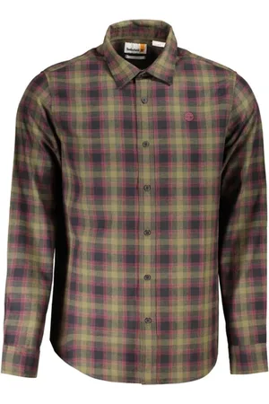 Timberland Skjorte, Herre, Grøn, XL, Bomuld, Grøn Tartan Bomuldsskjorte