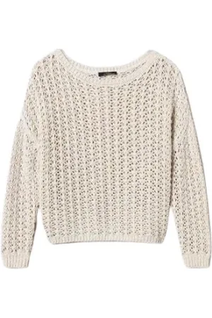 Twin-Set Strik, Dame, , XS, Bomuld, Gennemhullet strik tunika top