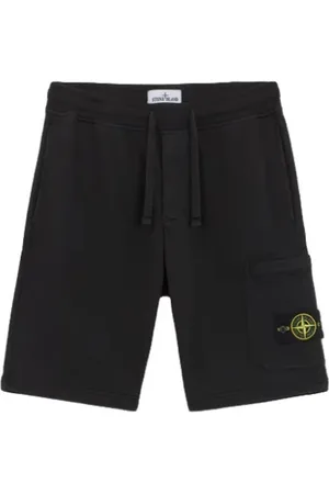 Stone Island Shorts, Herre, Sort, W29, Bomuld, Cargo Bermuda Shorts med Snørelinning