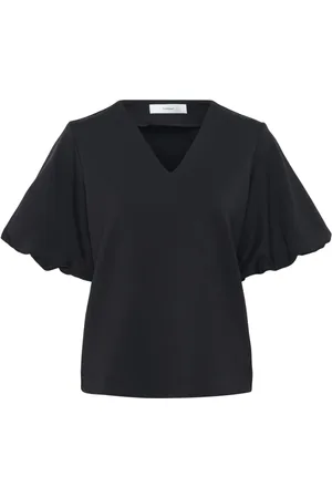 INWEAR Bluser & Skjorter, Dame, Blå, 2XS, Uld, Blå Ballonærme T-shirt Top