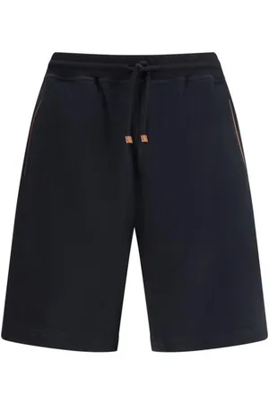 Brunello Cucinelli Shorts, Herre, Sort, M, Bomuld, Mélange Elastisk Talje Shorts med Lommer