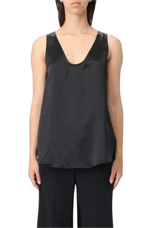 Max Mara Top, Dame, Sort, L, Elegant Brun Cami Top