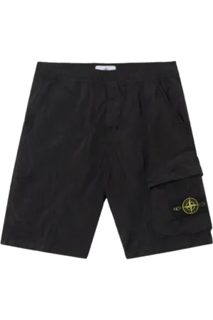Stone Island Shorts, Herre, Sort, W30, Nylon, Iridescent Cargo Shorts i Econyl®