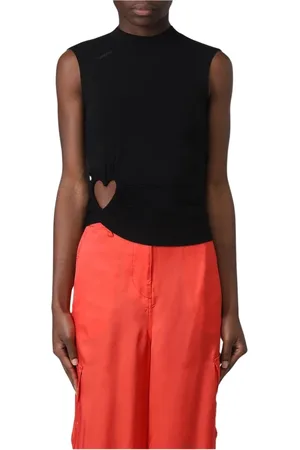 AMBUSH Top, Dame, Sort, XS, Uld, Sort Cutout Ærmeløs Top