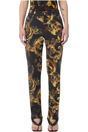 VERSACE Jeans, Dame, Sort, W28, Bomuld, Barok Print Jeans