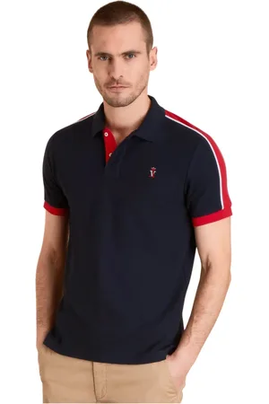 Vicomte A. Top, Herre, Sort, S, Polo Pilot Tricolor navy