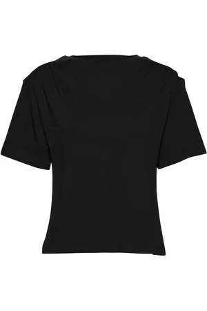 Karen by Simonsen Top, Dame, Sort, XL, Uld, Bred Skulder Tee Top Meteorit