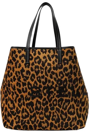 Stella McCartney Taske, Dame, Brun, ONE SIZE, Uld, Leopard Print Tote Bag