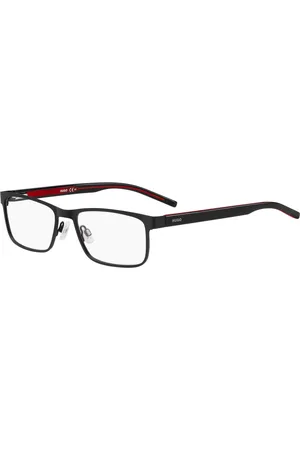 HUGO BOSS Tilbehør, unisex, Sort, 55 MM, Sort Rød Briller Stel Solbriller