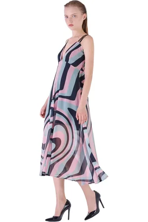 Silvian Heach Kjole, Dame, Flerfarvet, M, Midi Dresses