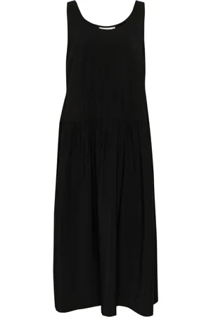 INWEAR Kjole, Dame, Sort, L, Uld, Sort ærmeløs kjole med afslappet silhuet