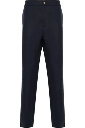 Etro Bukser, Herre, Blå, M, Linned, Blå Linned Jogger Bukser